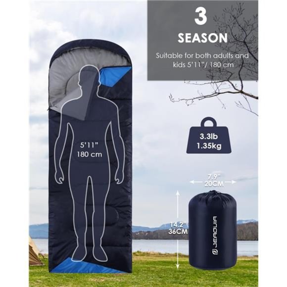 Sleeping Bags for Adults Backpacking Lightweight Waterproof- Cold Weather - Picture 2 of 7